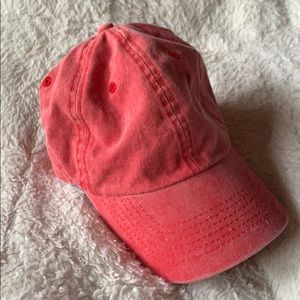 Light washed plain red hat